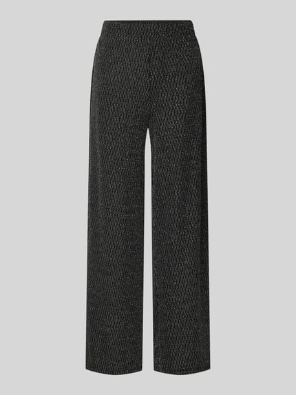 ONLY Wide Leg Hose mit elastischem Bund Modell 'CAROL' Metallic Black 2