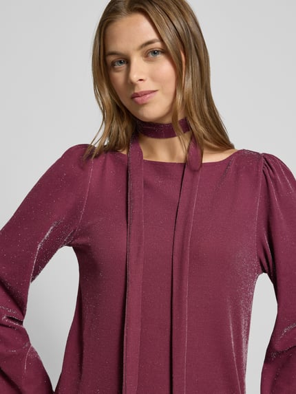 VILA Mini-jurk met boothals, model 'ELEINAS' Prune - 3