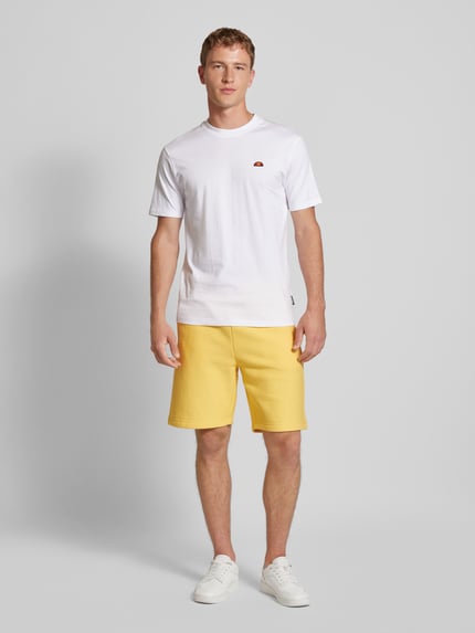 Champion Regular Fit Sweatshorts mit Label-Badge Beige 1