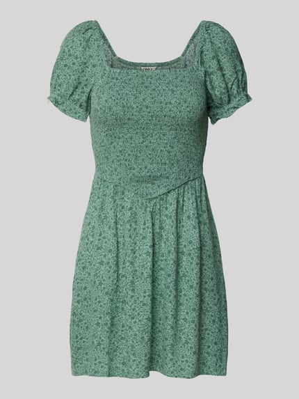 ONLY Getailleerde mini-jurk van pure viscose, model '30 BERYL' Turquoise gemêleerd - 2