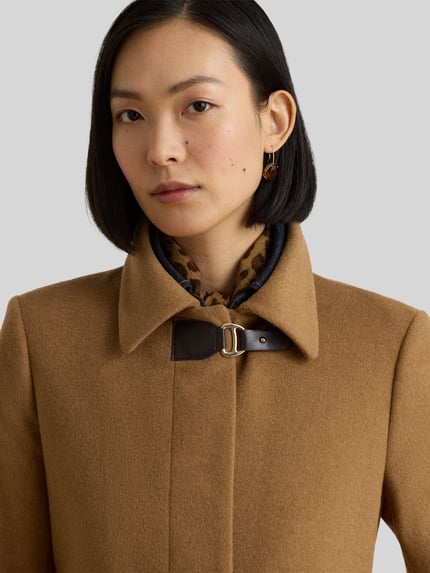 Lauren Ralph Lauren płaszcz o kroju regular fit z mieszanki wełny z domieszką kaszmiru Camel 3