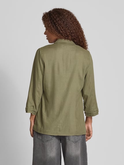 PIECES Żakiet o kroju regular fit z mieszanki wiskozy i lnu model ‘PIA BOSELLA’ Khaki 5