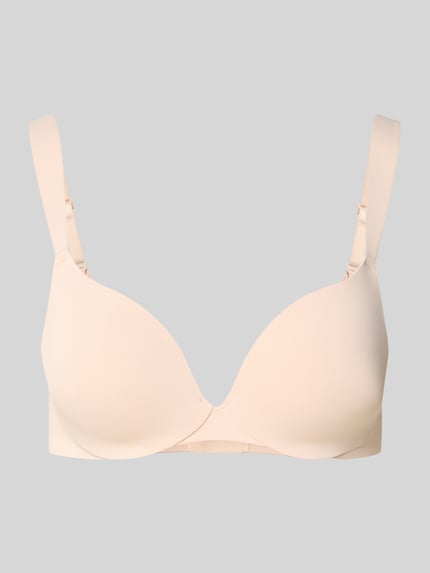 Triumph Bügel-BH mit breiten Trägern Modell 'Body Makeup Illusion' Beige 1