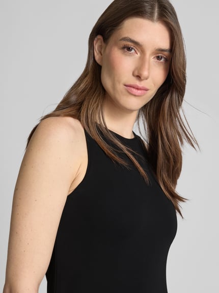MM by Max Mara Midi-jurk met ronde hals, model 'ACCENTO' Zwart - 3