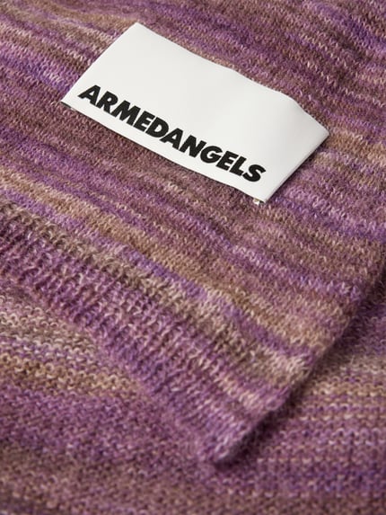 ARMEDANGELS Schal aus Woll-Mohair-Mix Modell 'YUKINAA STAMPATO' Mauve 2
