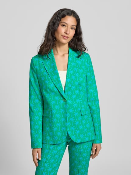 Milano Italy Blazer mit Reverskragen Gruen 4