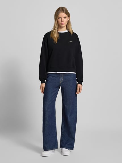 Tommy Jeans Relaxed Fit Sweatshirt aus Baumwoll-Mix Black 1