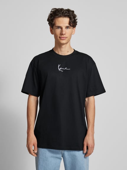 Karl Kani T-shirt z wyhaftowanym logo Czarny 4