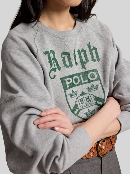 Polo Ralph Lauren Bluza o kroju loose fit z mieszanki bawełny Średnioszary melanż 3