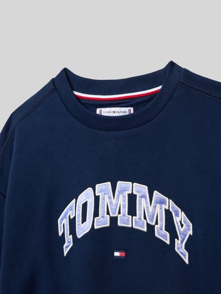 Tommy Hilfiger Teens Regular fit sweatshirt van katoenmix Marineblauw - 2