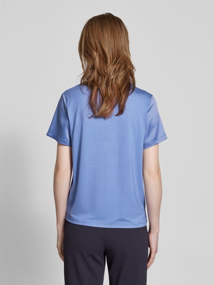 Christian Berg Woman Selection Regular Fit Blusenshirt mit Rundhalsausschnitt Jeansblau 5
