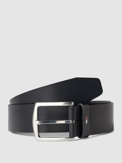 Tommy Hilfiger Ledergürtel mit Logo-Applikation Black 1