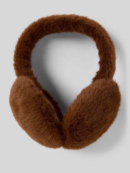 monari Oorwarmers van imitatiebont Donkerbruin - 1