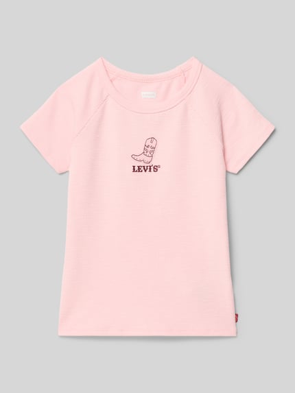 Levi’s® Kids T-Shirt mit Label-Stitching Rosa 1