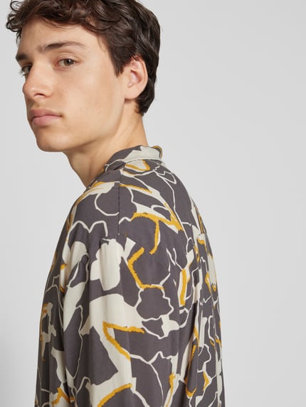 JACK & JONES Regular fit vrijetijdsoverhemd met resortkraag, model 'LUKE' Lichtgrijs - 3