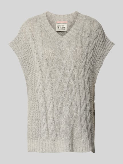 Scotch & Soda Oversized Pullunder mit V-Ausschnitt Hellgrau 2