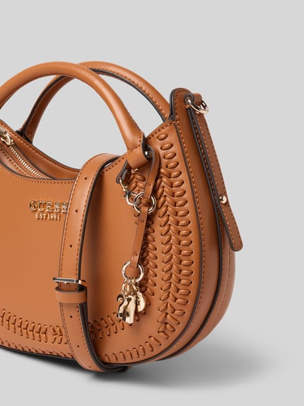 GUESS Handtasche mit Label-Detail Modell 'TATUM' Cognac 3
