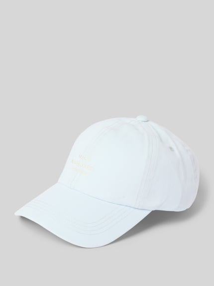 MADS NØRGAARD Baseballpet met labelstitching Lichtblauw - 1