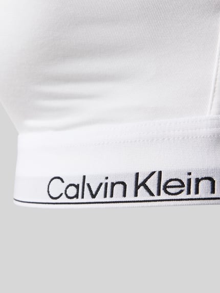 Calvin Klein Underwear Triangelbeha met logo in band en spaghettibandjes Wit - 2
