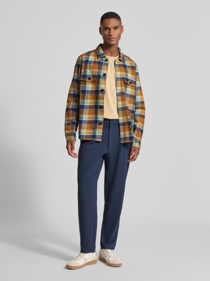 OLYMP Level 5 Casual fit overhemdjack met borstzakken Cognac - 1