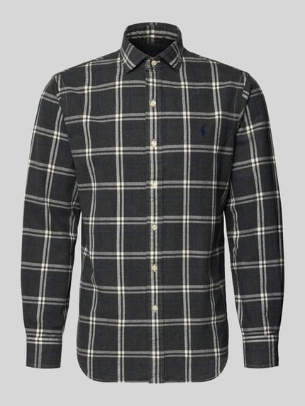 Polo Ralph Lauren Regular Fit Freizeithemd aus reiner Baumwolle Dunkelgrau 2