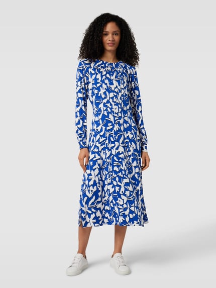 COMMA Midikleid mit Allover-Muster Royal 4