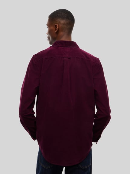 Tommy Jeans Regular Fit Freizeithemd aus reiner Baumwolle  Bordeaux 5
