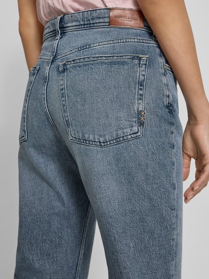 Scotch & Soda Jeansy o kroju mom fit z mieszanki bawełny z 5 kieszeniami Jasnoniebieski 3