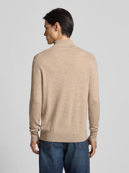 Christian Berg Men Rollkragenpullover aus Wolle-Kaschmir-Mix Beige Melange 5