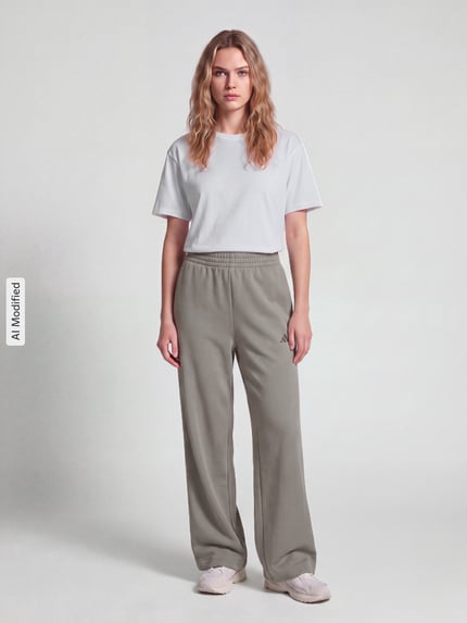 adidas Sportswear Sweathose mit Gummizug Hellgrau 1