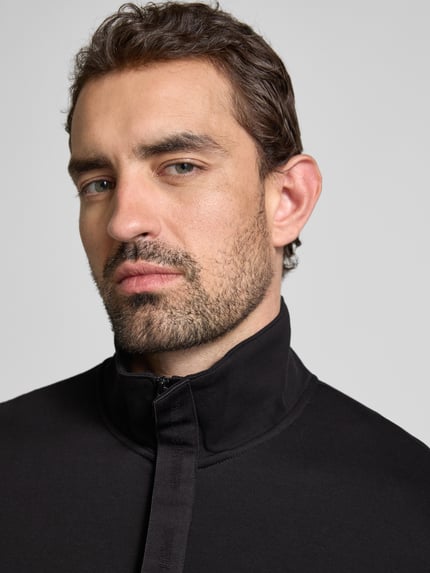 Armani Exchange Sweatshirt mit Stehkragen Modell 'FELPA' Black 3