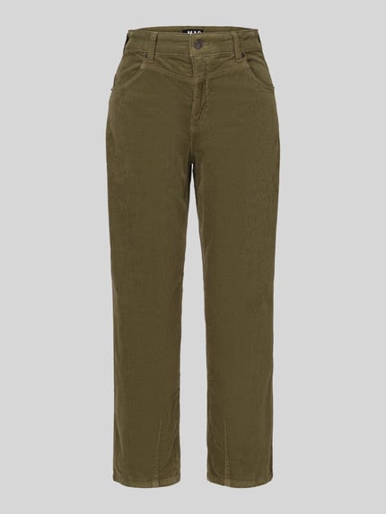 MAC Regular Fit Cordhose mit Label-Patch Modell 'Bobbie' Schilf 2