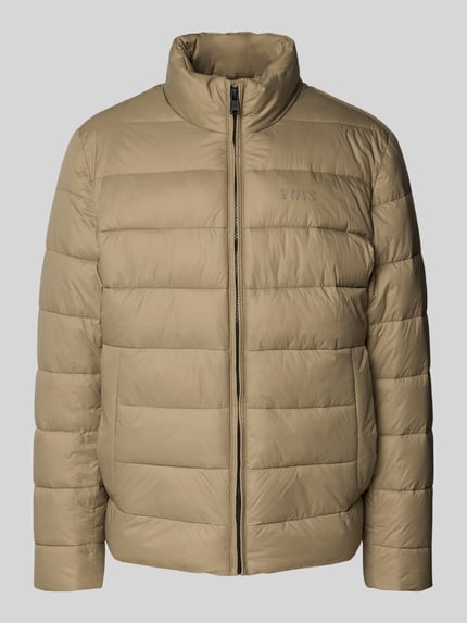 BOSS regular fit gewatteerd jack met labelprint model 'CIKO' Beige - 2