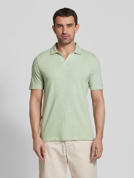 Colours & Sons Slim fit poloshirt met reverskraag Turquoise - 4