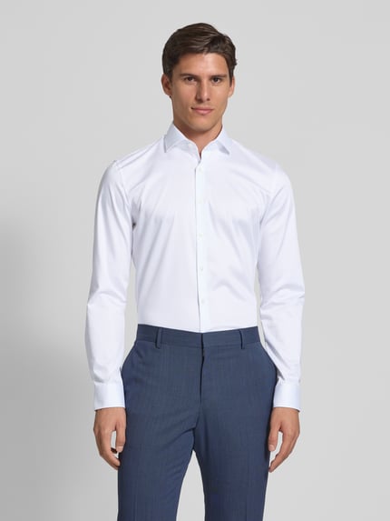 OLYMP No. Six Super Slim Fit Businesshemd mit Kentkragen Weiss 4