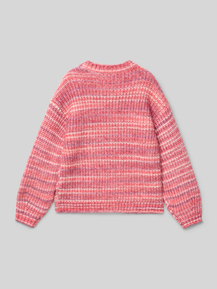 s.Oliver RED LABEL Relaxed Fit Strickpullover mit überschnittenen Schultern Hellrot 3