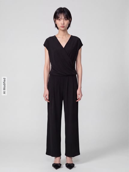 ROBE LÉGÈRE Regular fit jumpsuit met zij-steekzakken model 's.NOS' Zwart - 4