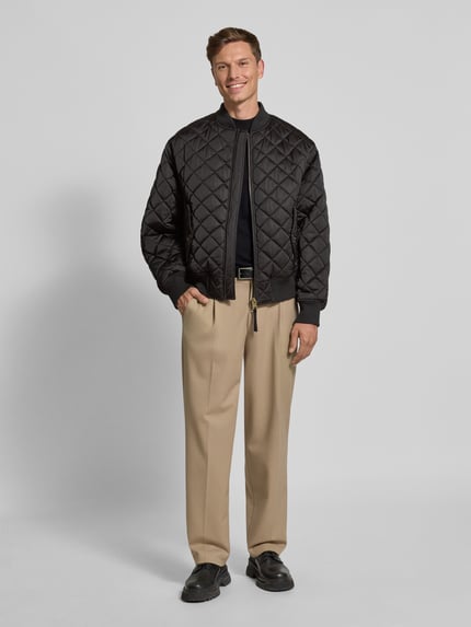 HUGO Regular fit gewatteerd jack met opstaande kraag, model 'BICOL2541' Zwart - 1