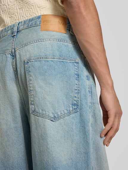 REVIEW Super Baggy Fit Jeans aus reiner Baumwolle im Destroyed-Look Hellblau 3