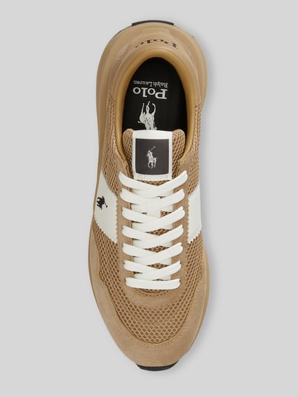 Polo Ralph Lauren Sneaker aus echtem Rindvelours mit Logo-Stitching Camel 3