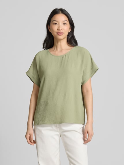 VILA Blusenshirt mit Rundhalsausschnitt Modell 'JOSA' Schilf 4