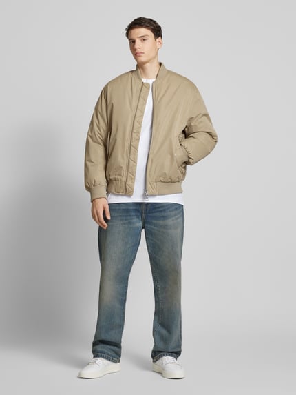 JACK & JONES Bomberjacke mit Zweiwege-Reißverschluss Beige 1