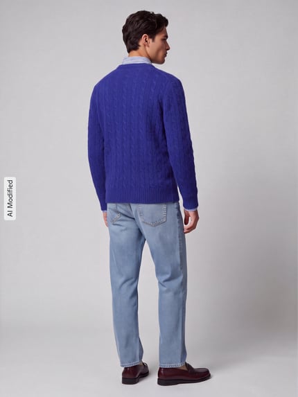Polo Ralph Lauren Regular Fit Pullover aus Woll-Kaschmir-Mix Blau 5