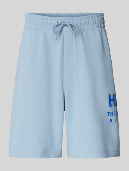 HUGO Blue Sweatshorts mit elastischem Bund Modell 'Nesisho' Rauchblau 2