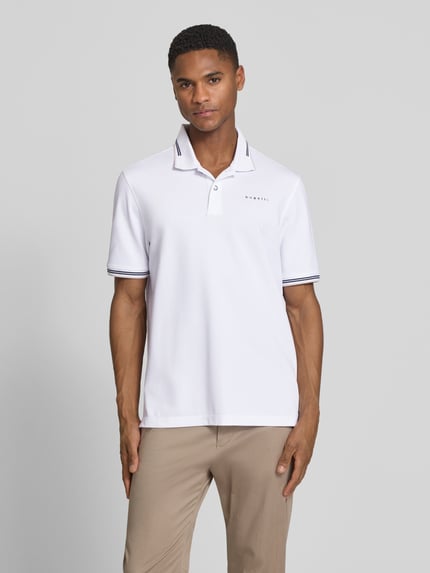 bugatti Regular Fit Poloshirt mit Logo Weiss 4