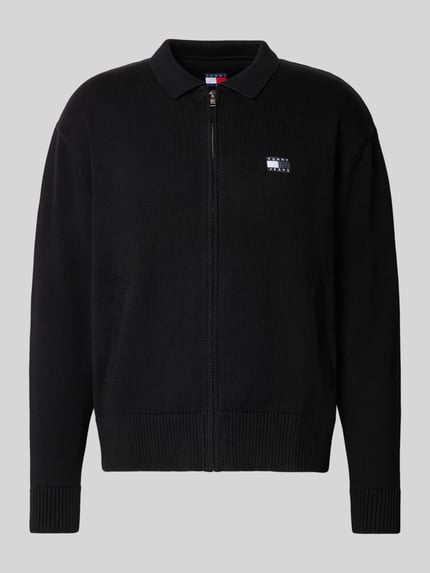 Tommy Jeans Relaxed Fit Strickjacke aus reiner Baumwolle Black 2