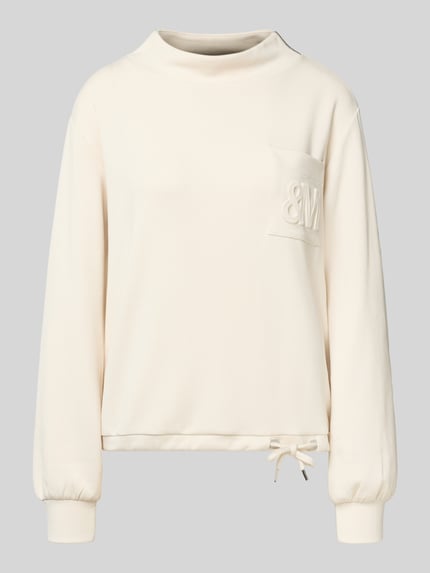 monari Sweatshirt met opstaande kraag Ecru - 2