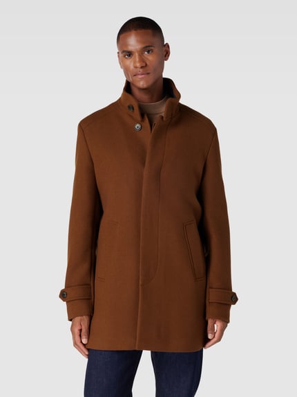 Selected Płaszcz ze stójką model ‘REUBEN’ Camel 4