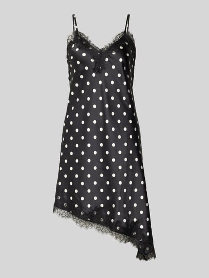 ONLY Tailliertes Satinkleid mit Spitze Modell 'BELLA' Black 2