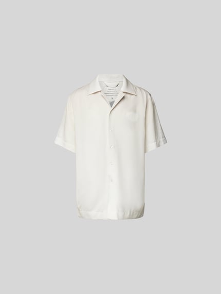 ISNURH Vrijetijdsoverhemd met labeldetail Offwhite - 2